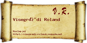 Visegrádi Roland névjegykártya